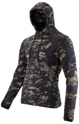 Fleece Hoodie črni VCAM